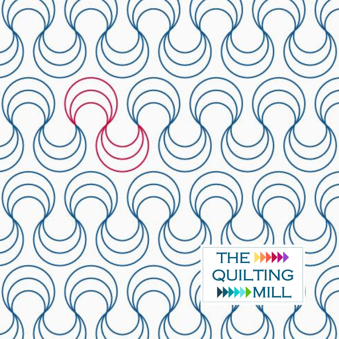 Trippelet Patterns Ribbon Triplet - Digital Pantograph | Flowing Arc Design for Longarm ...