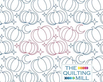 Pumpkin Twilight - Halloween Quilting Pantograph | Fall Quilt Pattern | Instant Download
