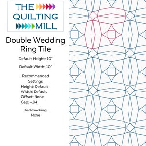 Double Wedding Ring Tile Digital Pantograph Modern Geometric