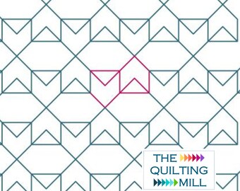 Tessellation 1 - includes vertical and horizontal layouts - Digital Longarm Quilting Design for Edge to Edge Pantograph
