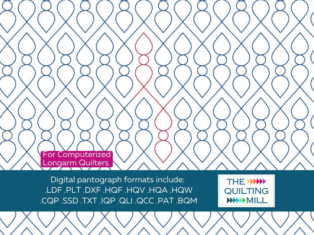 Beyond Loops 2 - Digital Longarm Quilting Pantograph | Elegant Loop ...