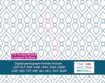 Beyond Loops 2 - Digital Longarm Quilting Pantograph | Elegant Loop Pattern for Quilts | Ideal for Longarm Machines