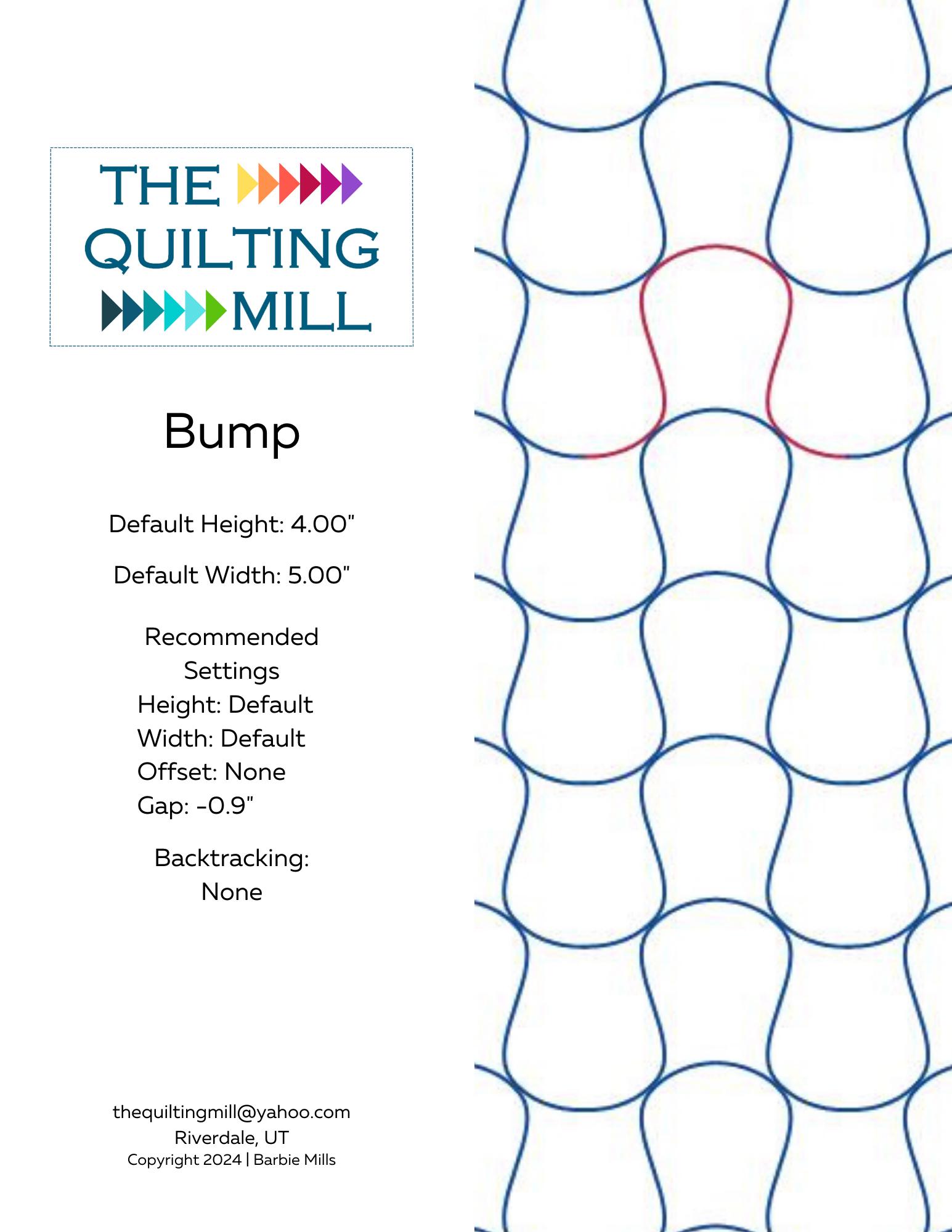 Bump - Digital Pantograph | Simple Geometric Quilting Pattern | Quick ...