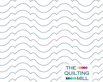 Ridges Petite 2 - Quilting Pantograph | Easy Longarm Quilting Design | Simple Wave Pattern for Beginners