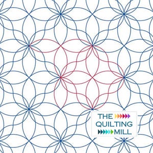 Double Orange Peel – Digital Pantograph for Longarm Quilting | Geometric Floral E2E Quilt Pattern Download