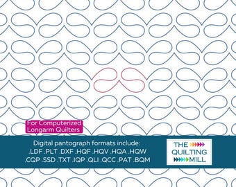 Bloop - Digital Longarm Quilting Design for Edge to Edge Pantograph