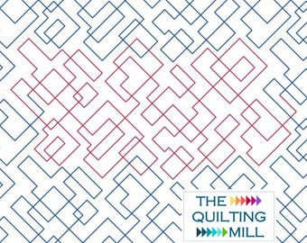 Diagonal Improv - Digital Pantograph | Modern Geometric E2E Design | Quilting Pattern with Angled Lines for Longarm Machines