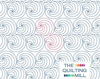 Whorl - Spiral Digital Pantograph | Longarm Quilting Pattern Instant Download | Modern E2E Quilting Design for Quilters