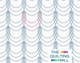 80’s Curtains - Retro Quilting Pantograph | Digital Longarm Design | E2E Quilting Pattern | Instant Download for Longarm Machines