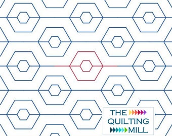 Hexacomb - Digital Pantograph  | Longarm Quilting Pattern | Modern Hexagon Pantograph for Longarm Machines | E2E Digital Quilting Design