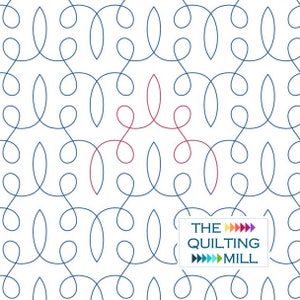 Delikat - Digitaler Stromabnehmer | Soft Loop Muster für Langarm Quilt | E2E Quilt Design für Langarmmaschinen