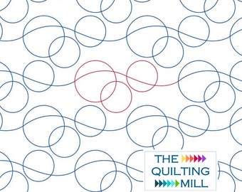 Bubble - Triple Digital Pantograph for Longarm Quilting - Fun Loop Design | E2E Pattern for Quilting Machines