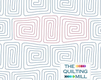 Snail Tracks - Square Spiral Pantograph | E2E Digital Pantograph for Longarm Machine | Modern Longarm Quilting Pattern | Instant Download