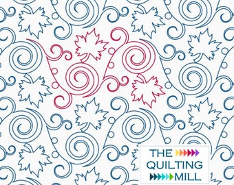 Maple Blitz - Digital Pantograph | Fall Quilting Design | Longarm Pantograph for Autumn Projects