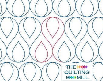 Rain Drops--Digital Quilting Design for Edge to Edge Longarm Quilting Pantograph