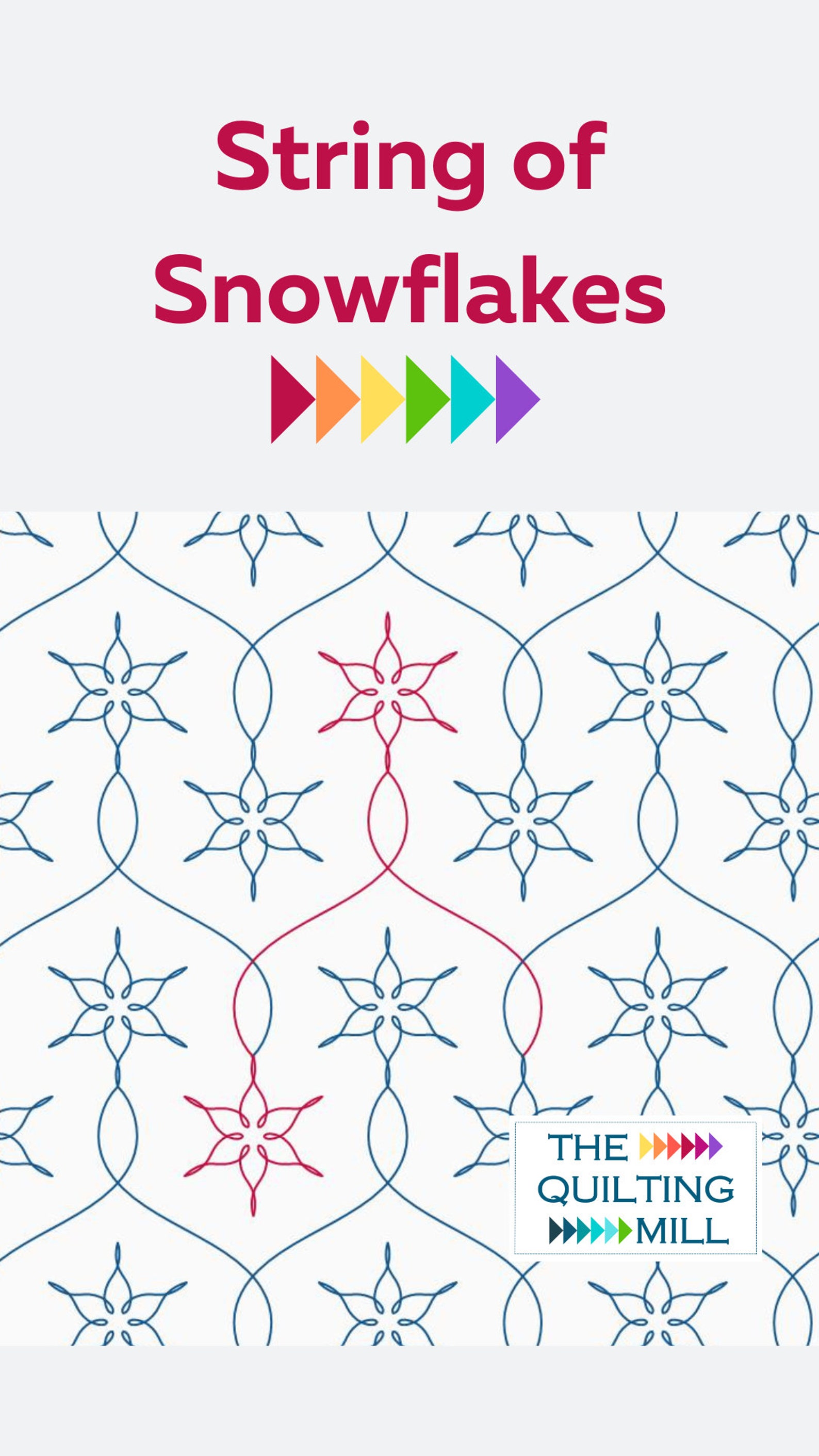 Snowflake String Rows String of Snowflakes - Christmas Digital Pantograph |, Elegant ...