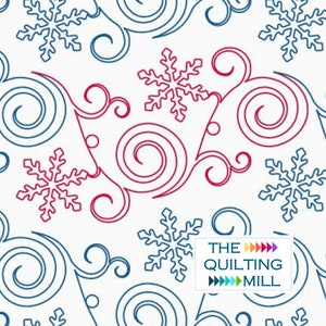 Snow Blitz--Digital Longarm Quilting Design for Edge to Edge Pantograph