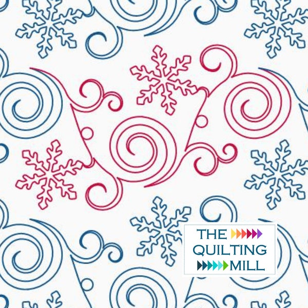 Snow Digital Quilting Design Etsy