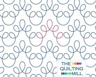 Loop-de-Doo Self-Print Paper Pantograph | Playful Loop Design for Pantovision & Self-Print Quilting | Instant Download