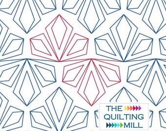 Crystalline - Diamond Quilting Pantograph | Digital Longarm Pattern for Quilting | Geometric Design for Longarm Machines