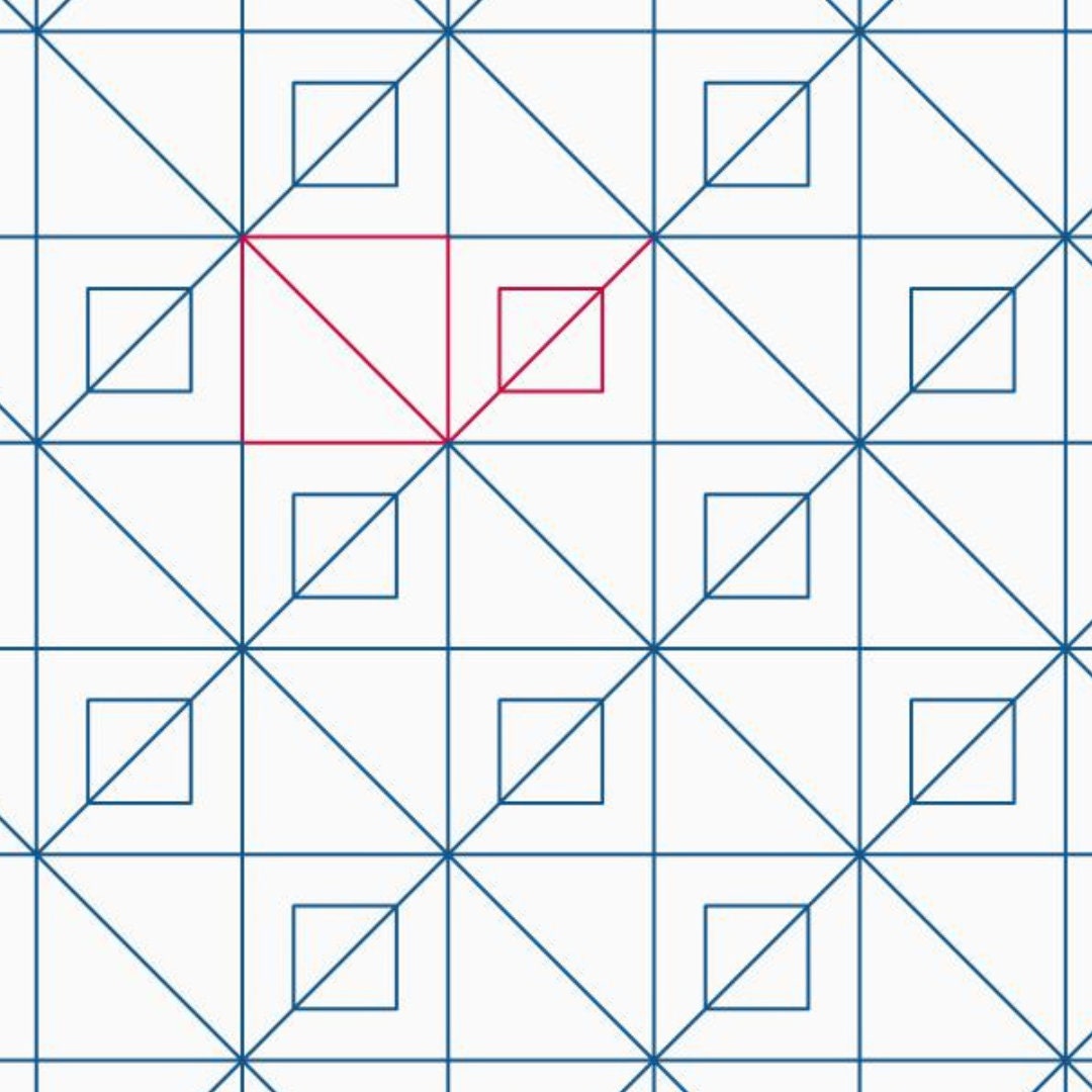 Funhouse Mirrors Square - Quilting Pantograph | Digital Longarm Design ...