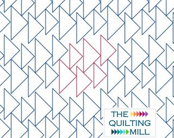 Flankies - Geometric Pantograph Design | Digital Quilt Pantograph Pattern For Longarm Machines