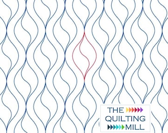 UFO - Digital Quilting Design | Smooth Wave Pantograph for Longarm Quilting | E2E Digital Quilt Pattern