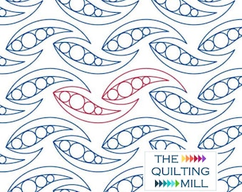 SwoopPeas - Digital Longarm Quilting Design for Edge to Edge Pantograph