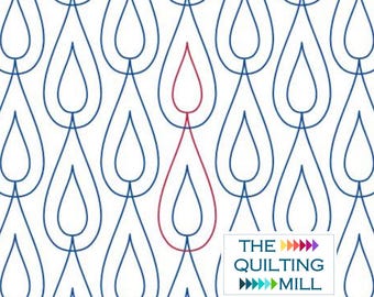 Rain Keeps Fallin Digital Pantograph | Longarm Quilting Pattern | Raindrop Edge-to-Edge Quilt Design E2E Download