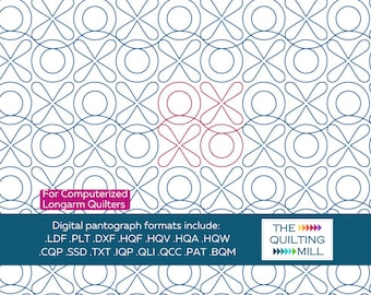 XOXO Quilting Pantograph – Digital Pantograph for Longarm Quilting | Fun Playful Loop Kiss Quilt Pattern