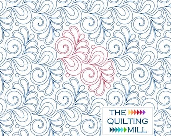 Virtuoso - PantoVision Longarm Paper Pantograph | Feather Swirl Design for Quilting Machines |