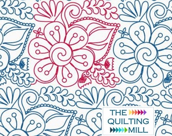 Southern Belle - Digital Quilting Pantograph | Romantic Floral Design | Edge-to-Edge Quilting Pattern for Longarm Machines
