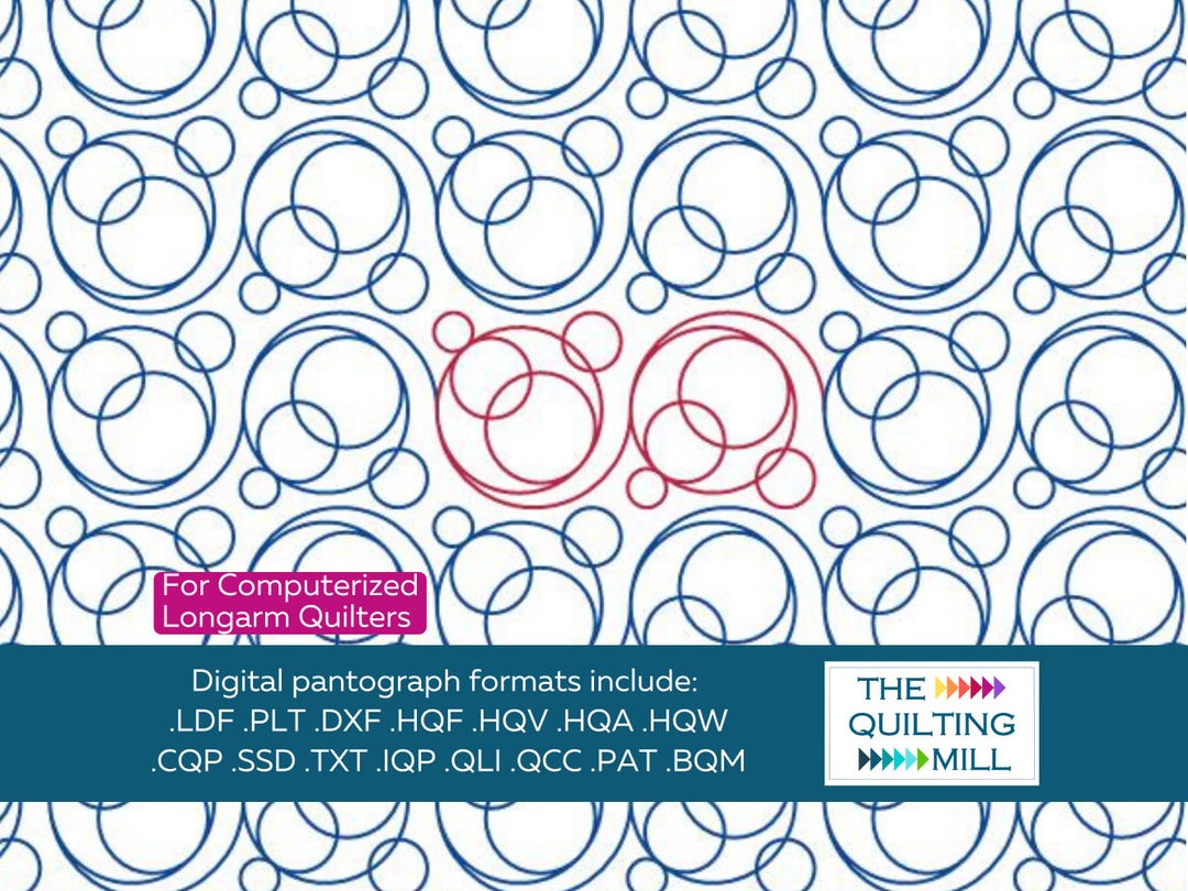 Fizz Pattern Fizz - Digital Quilt Pantograph | Modern Longarm Quilting Design | Fun ...