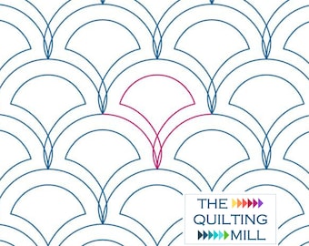 Fanciful Fans Plain – Digital Pantograph for Longarm Quilting Machine | Beginner-Friendly Clamshell Quilt Pattern