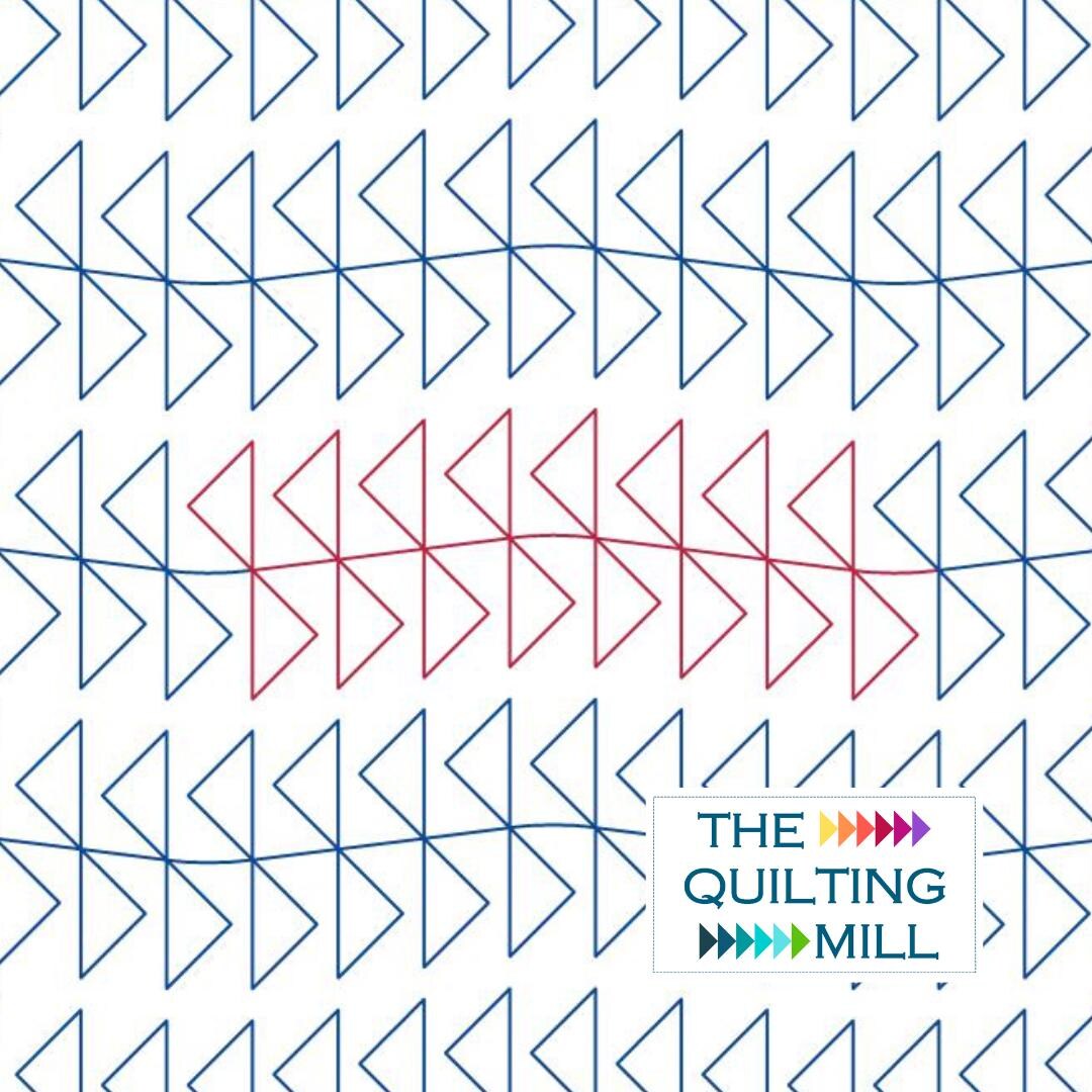 Kite Tail - Quilting Pantograph | Modern Flying Geese Digital Longarm ...