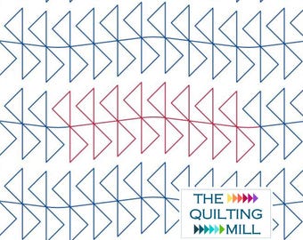 Kite Tail - Quilting Pantograph | Modern Flying Geese Digital Longarm Quilting Design