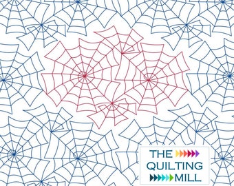 Spooderweb - Digital Halloween Pantograph | Fun Spider Web Pattern | No Backtracking for Longarm Machines