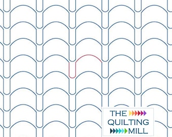 Terra-Cotta Roof - Tile Quilting Pantograph | E2E Quilting Design for Longarm Machines | Modern Geometric Pattern