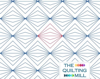 Resounding - Digital Pantograph | Radiating Longarm Quilt Pattern | Geometric E2E Quilting Design Instant Download