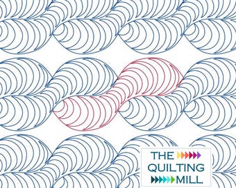 Twisting Worms - Digital Longarm Quilting Design for Edge to Edge Pantograph