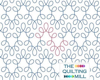 Loop-de-Double Self-Print Paper Pantograph | Playful Loop Quilting Design for Pantovision & Self-Print Quilting