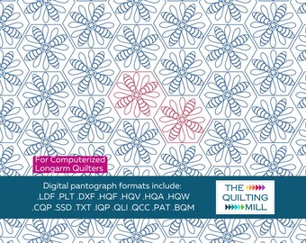 Wiggle Dance - Digital Longarm Quilting Design for Edge to Edge Pantograph