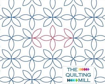 Orange Peel Polka | Quilting Pantographs Digital | Floral Geometric Longarm Pantograph | Modern Petal Allover Quilt Design