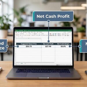 3D Printing Cost Calculator, Job Quoting Engine, Overhead Tracker (Digital Download)
