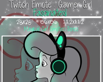 Twitch Emote : Gamer Girl " Fascinated " Magical Girl Series