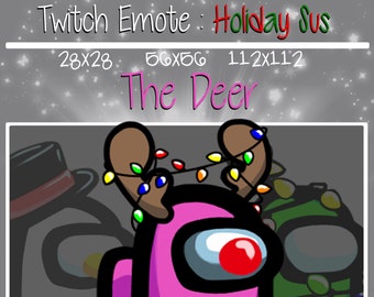 Twitch Emote : Holiday Pink Sus; The Deer