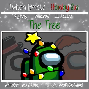 Twitch Emote : Holiday Green Sus; The Tree