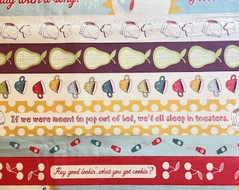 Early Bird by Cosmo Cricket for  Andover Fabric, 32" x 42" Quilting Cotton