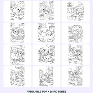 Garden, Ocean & Pets Coloring Bundle | 150 Printable Pages | 3 Books | Letter and A4 PDF image 7