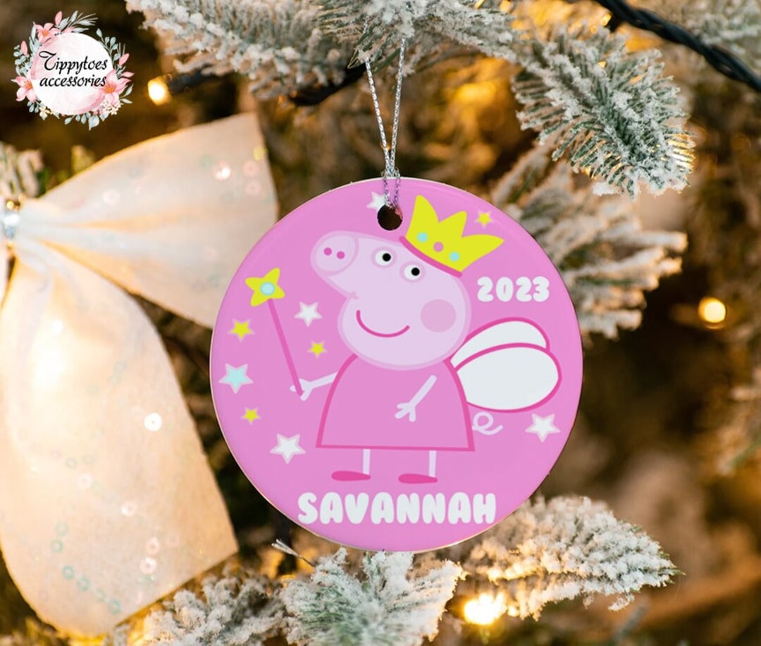 Custom Peppa Pig Christmas Ornament Kids Ornaments Holiday Etsy